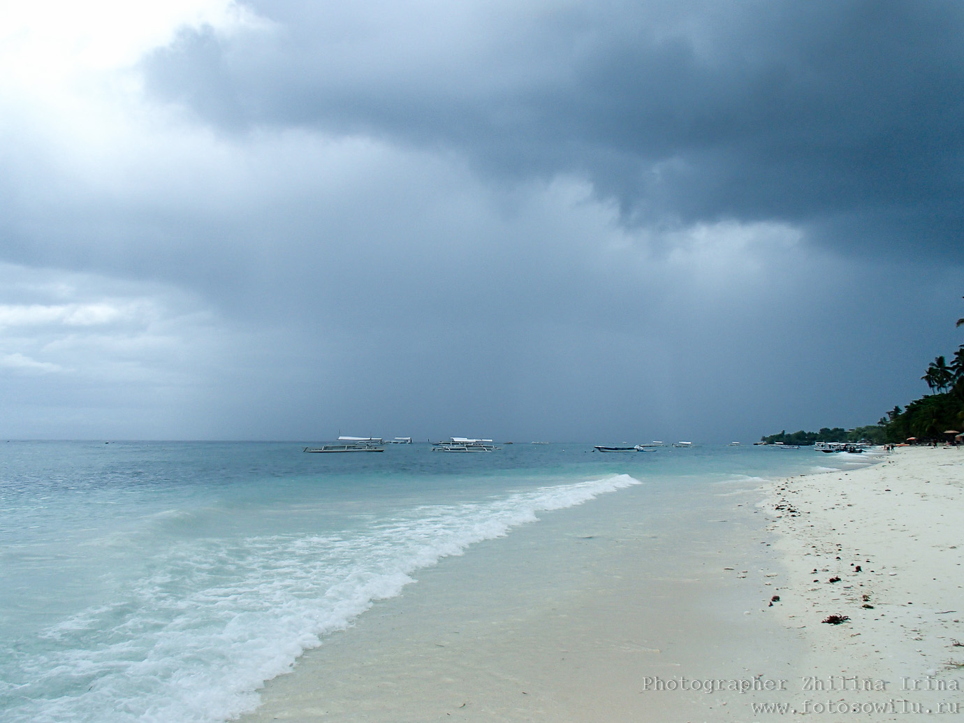 Алона Бич, Панглао, дождь, Alona beach