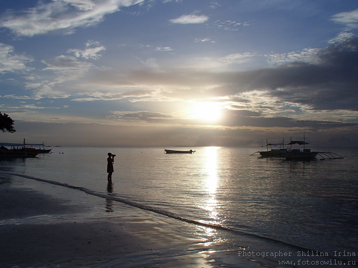 Алона Бич, Панглао, утро, Alona beach